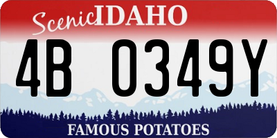 ID license plate 4B0349Y