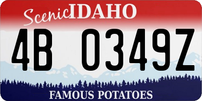 ID license plate 4B0349Z