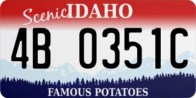 ID license plate 4B0351C