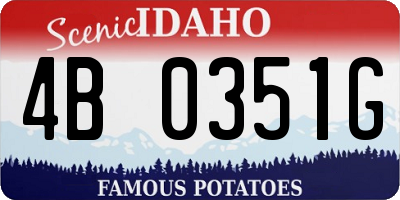 ID license plate 4B0351G