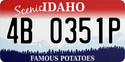 ID license plate 4B0351P