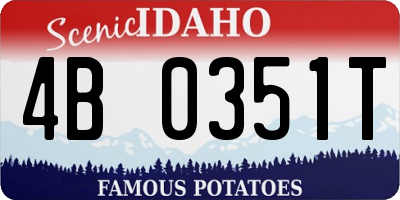 ID license plate 4B0351T