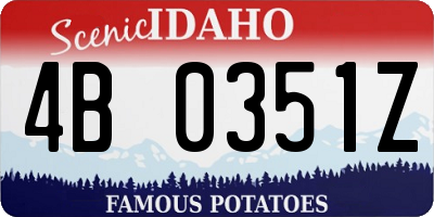 ID license plate 4B0351Z