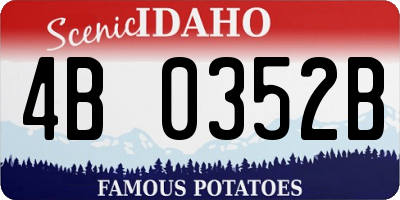 ID license plate 4B0352B