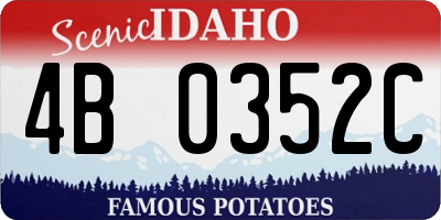 ID license plate 4B0352C