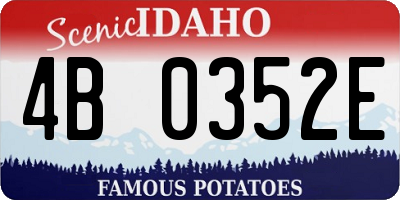 ID license plate 4B0352E