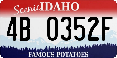 ID license plate 4B0352F