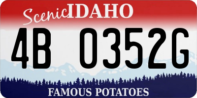 ID license plate 4B0352G