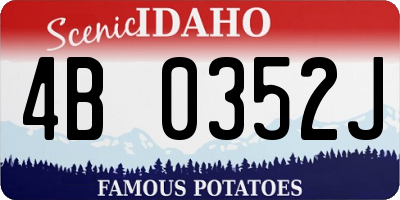 ID license plate 4B0352J