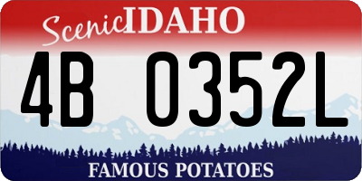 ID license plate 4B0352L