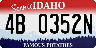 ID license plate 4B0352N
