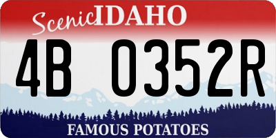 ID license plate 4B0352R