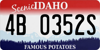 ID license plate 4B0352S