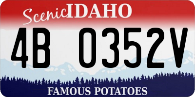 ID license plate 4B0352V