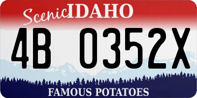 ID license plate 4B0352X