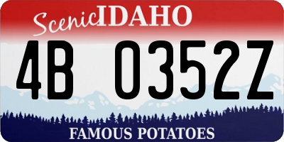 ID license plate 4B0352Z