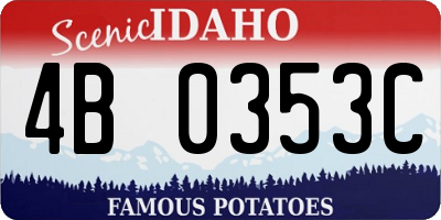 ID license plate 4B0353C