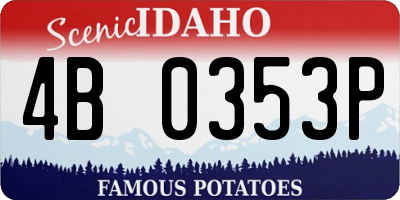 ID license plate 4B0353P
