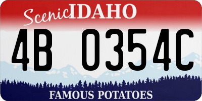 ID license plate 4B0354C