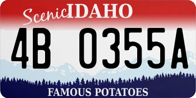 ID license plate 4B0355A