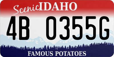 ID license plate 4B0355G