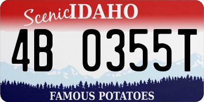ID license plate 4B0355T