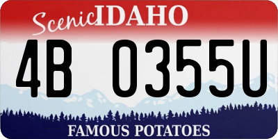 ID license plate 4B0355U