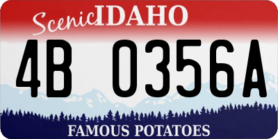 ID license plate 4B0356A