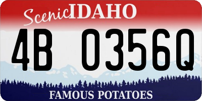 ID license plate 4B0356Q
