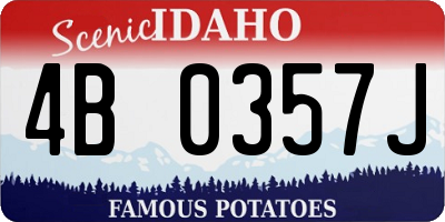 ID license plate 4B0357J