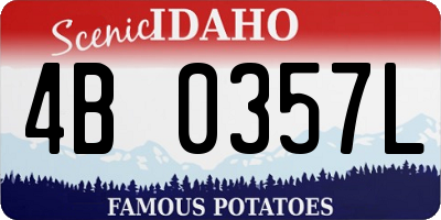 ID license plate 4B0357L