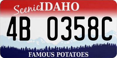 ID license plate 4B0358C