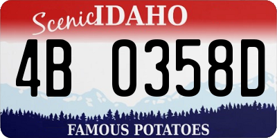 ID license plate 4B0358D