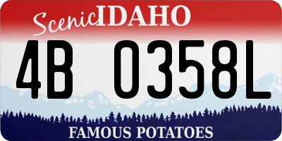 ID license plate 4B0358L