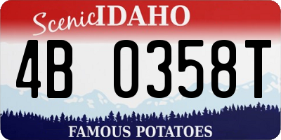ID license plate 4B0358T
