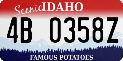 ID license plate 4B0358Z