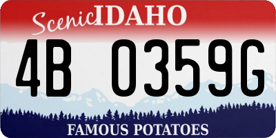 ID license plate 4B0359G