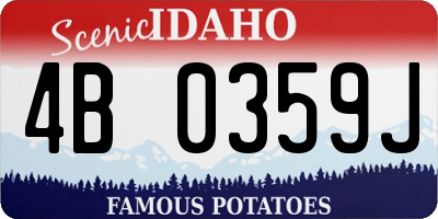 ID license plate 4B0359J