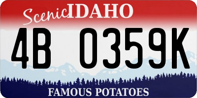 ID license plate 4B0359K