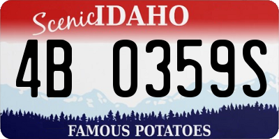 ID license plate 4B0359S