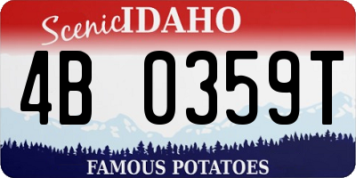 ID license plate 4B0359T
