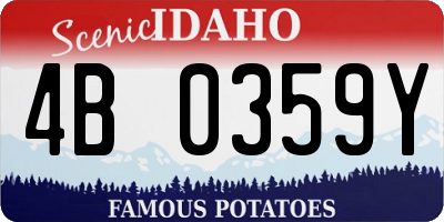 ID license plate 4B0359Y