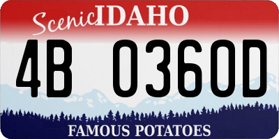 ID license plate 4B0360D