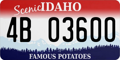 ID license plate 4B0360O