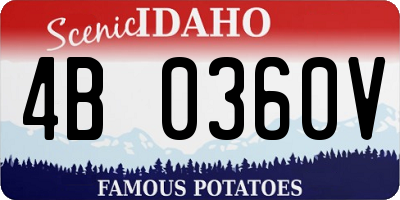 ID license plate 4B0360V