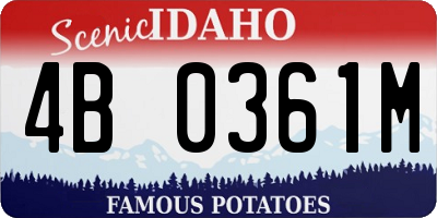 ID license plate 4B0361M