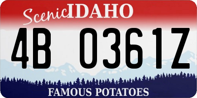 ID license plate 4B0361Z