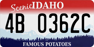 ID license plate 4B0362C