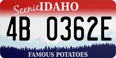 ID license plate 4B0362E