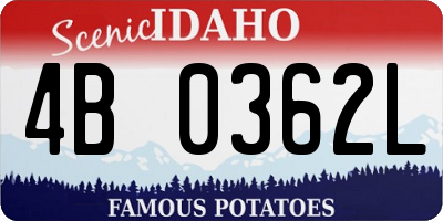 ID license plate 4B0362L